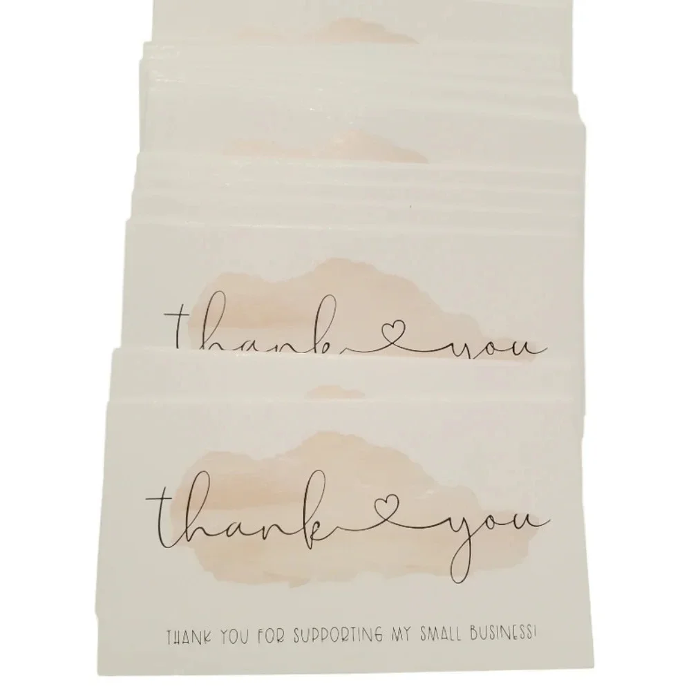NEW Business Thank You Cards 50 PCS Shipping Packages Small Business Cardstock